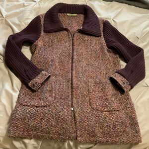 Henry White Ireland wool long sweater / jacket Size M/L